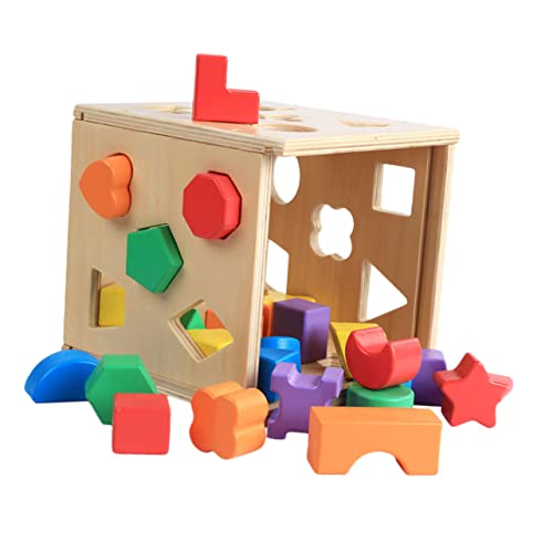 BESTonZON Geometrische Holz Bausteine Montessori Lernspielzeug für Kleinkinder Ab Jahren Intelligenzspielzeug Form und Farberkennung Hand Auge Koordination und Kreativität BESTonZON Geometrische Holz Bausteine Montessori Lernspielzeug für Kleinkinder Ab Jahren Intelligenzspielzeug Form und Farberkennung Hand Auge Koordination und Kreativität von BESTonZON