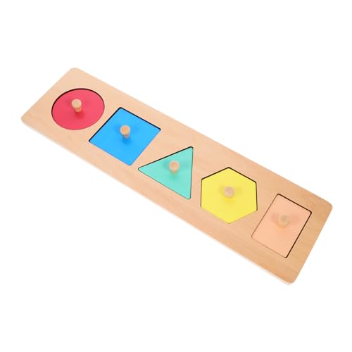 BESTonZON Geometrisches Steckpuzzle Holzspielzeug für Kleinkinder Farbige Formen zum Erkennen und Fördern der Hand Auge Koordination Montessori Lernspiel für Kindergarten und Zuhause BESTonZON Geometrisches Steckpuzzle Holzspielzeug für Kleinkinder Farbige Formen zum Erkennen und Fördern der Hand Auge Koordination Montessori Lernspiel für Kindergarten und Zuhause von BESTonZON