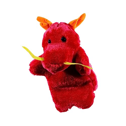 BESTonZON Geschichte Marionetten Chinese Dragon Spielzeug für Kinder детские игрушки gieskanne kinderspielzeug Puppenspiel Handpuppe Zubehör für Rollenspiele Babyzubehör Plüschpuppe rot von BESTonZON