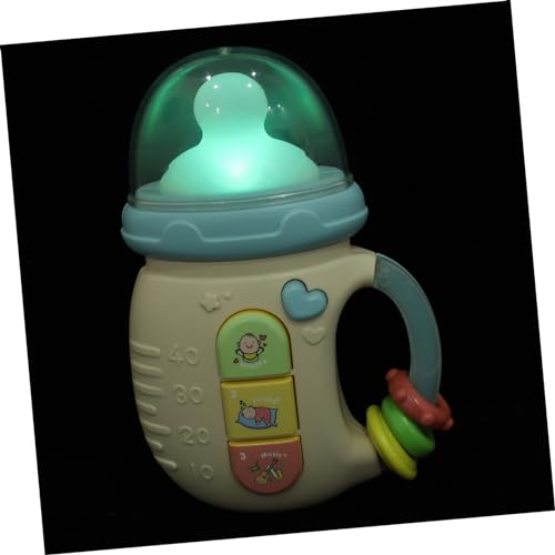 BESTonZON Geschichte Maschine leuchtspielzeug glowingtoy Babyrassel Babyfläschchen Spielzeug Säuglingsrasseln Shaker Babyflasche Musikspielzeug Flaschenspielzeug für Babys Plastik Rosa von BESTonZON