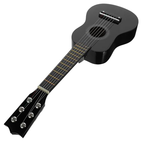 BESTonZON Gitarrenspielzeug Für Kinder Anfänger Gitarre Gitarrenspielzeug Aus Holz Mini-Instrument Gitarre Für Kinder Professionelle Übungsgitarre Kinder Gitarre Akustikgitarre Black Hölzern von BESTonZON