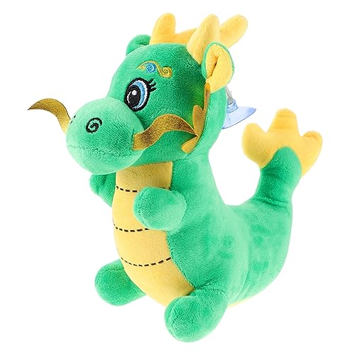 BESTonZON Glückverheißendes Jahr des Drachen 2024 Ziege Plüsch-Maskottchen Drache Drachenskulpturen Tierverzierung Für Den Schreibtisch Drachen-Desktop- Plüschdrache Green Pp Baumwolle von BESTonZON