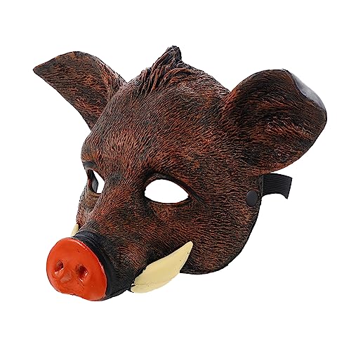 BESTonZON Halloween Wildschwein Maske Dekorative Cosplay Maske Für Karneval Partys Und Aufführungen Realistisches Tierdesign Für Gruselige Kostüme Und Festlichkeiten von BESTonZON