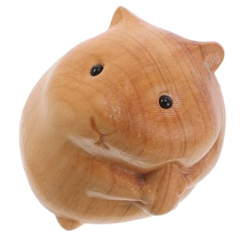 BESTonZON Hamster-Ornament Oktopus-Kunsthandwerk Anlasser Desktop-Dekoration Hauptstütze Fasan tragbar deko Figur Tiere schmücken Tiere Hamster Hamsterfigur Tiere basteln Holz von BESTonZON