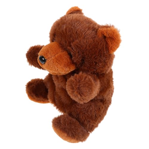 BESTonZON Handpuppe Bär Kindertierpuppe Handpuppen Für Kleinkinder 1-3 Handpuppen Für Babys Von 6-18 Monaten Tierpuppe Zum Geschichtenerzählen Puppen Lernspielzeug Tierpuppen Plüsch Brown von BESTonZON