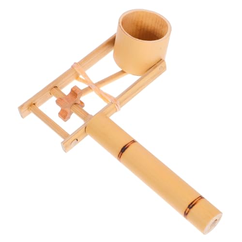 BESTonZON Handrassel aus Bambus musikinstrumente Musik Instrumente Schlagzeug noisemaker Trommel pädagogische Kastagnette Kinder Kastagnette Musikalische Kastagnette Kinder Bambuskastagnette von BESTonZON