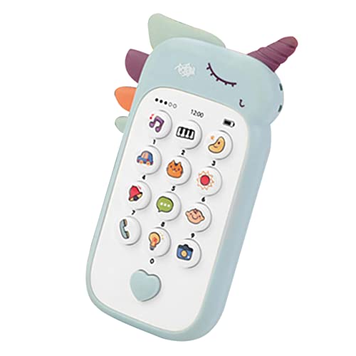 BESTonZON Handy Für Kinder Musikspielzeug Für Babys Telefon Puzzle-Spielzeug Telefon Für Kinder Spielzeug Für Kleinkinder Musik Klingt Spielzeug Handy Smartphone Sky-Blue Plastik von BESTonZON