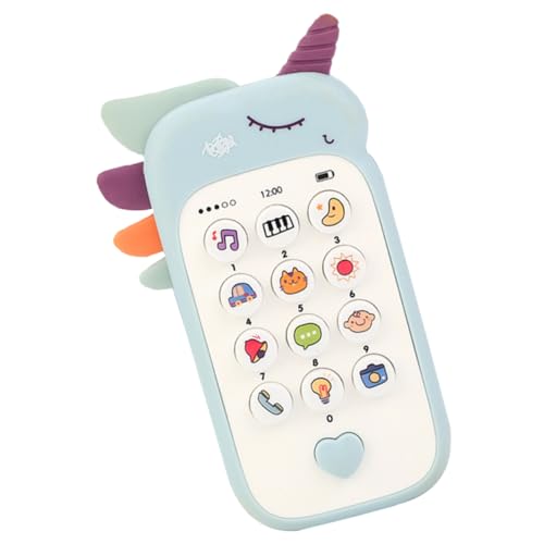 BESTonZON Handy Für Musikspielzeug Für Babyphone Telefonspielzeug Zum Frühen Lernen -Telefon Babyphone Musikspielzeug Musik Telefon Plastik Sky-Blue von BESTonZON