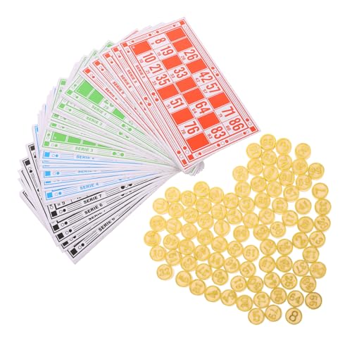 BESTonZON Holz Bingo brettspiel Set mit Nummerierten Karten und Spielfiguren Langlebiges Familienspiel für Gesellschaftsabende Leichtes und Praktisches Partyspiel Zubehör für Erwachsene und BESTonZON Holz Bingo brettspiel Set mit Nummerierten Karten und Spielfiguren Langlebiges Familienspiel für Gesellschaftsabende Leichtes und Praktisches Partyspiel Zubehör für Erwachsene und von BESTonZON