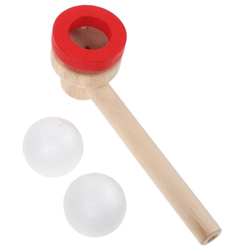 BESTonZON Holz Blasball für Balancespiel mit Schwebendem Ball Interaktives Eltern Junge Mädchen Lernspielzeug Motorische Fähigkeiten Fördernd Sicherer Holzbau Freizeit und Partyspielzeug BESTonZON Holz Blasball für Balancespiel mit Schwebendem Ball Interaktives Eltern Junge Mädchen Lernspielzeug Motorische Fähigkeiten Fördernd Sicherer Holzbau Freizeit und Partyspielzeug von BESTonZON