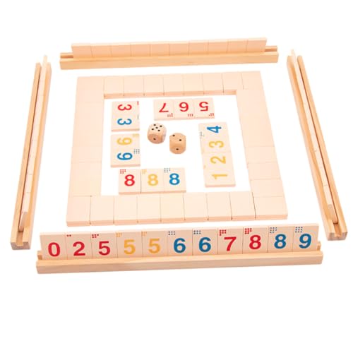 BESTonZON Holz Brettspiel Digitales Zahlen Würfelspiel für Spieler Rutschfestes Eltern Junge Mädchen Lernspiel Party Unterhaltung Lernspielzeug BESTonZON Holz Brettspiel Digitales Zahlen Würfelspiel für Spieler Rutschfestes Eltern Junge Mädchen Lernspiel Party Unterhaltung Lernspielzeug von BESTonZON