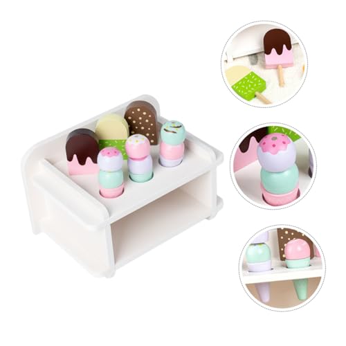 BESTonZON Holz Eiscreme Modell mit Ständer Realistische Fake EIS Deko Langlebige Holzmaterialien Fotorequisite für Partydekoration und Spielzeugladen und Stilvoll BESTonZON Holz Eiscreme Modell mit Ständer Realistische Fake EIS Deko Langlebige Holzmaterialien Fotorequisite für Partydekoration und Spielzeugladen und Stilvoll von BESTonZON