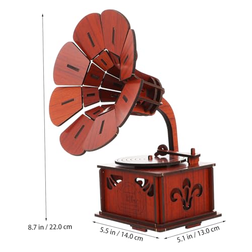 BESTonZON Holz Gramophon Puzzle Modell Stabiles DIY Bausatz für Pädagogisches Lernspielzeug Kreatives Handwerk Geschenk für Jungen und Mädchen BESTonZON Holz Gramophon Puzzle Modell Stabiles DIY Bausatz für Pädagogisches Lernspielzeug Kreatives Handwerk Geschenk für Jungen und Mädchen von BESTonZON