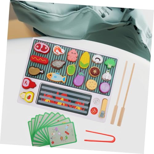 BESTonZON Holz Grillset Simuliertes BBQ Kochspielzeug für Mädchen Jungen Interaktives Küchen Spielset Motorik Kreativität und Fantasievollem Rollenspiel BESTonZON Holz Grillset Simuliertes BBQ Kochspielzeug für Mädchen Jungen Interaktives Küchen Spielset Motorik Kreativität und Fantasievollem Rollenspiel von BESTonZON