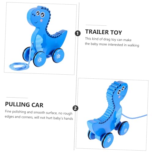 BESTonZON Holz Nachziehspielzeug Dinosaurier Cartoon Design Sicher Abgerundet Lauflernhilfe für Kleinkinder Ab Jahr Motorik und Fantasie BESTonZON Holz Nachziehspielzeug Dinosaurier Cartoon Design Sicher Abgerundet Lauflernhilfe für Kleinkinder Ab Jahr Motorik und Fantasie von BESTonZON