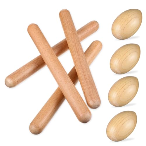 BESTonZON Holz Percussion Instrument Set Teilig mit Rhythmischen Sand eiern und Sicheren Rundstäben Fördert Musiktraining Hand Auge koordination Geeignet für Junge Musiker und BESTonZON Holz Percussion Instrument Set Teilig mit Rhythmischen Sand eiern und Sicheren Rundstäben Fördert Musiktraining Hand Auge koordination Geeignet für Junge Musiker und von BESTonZON