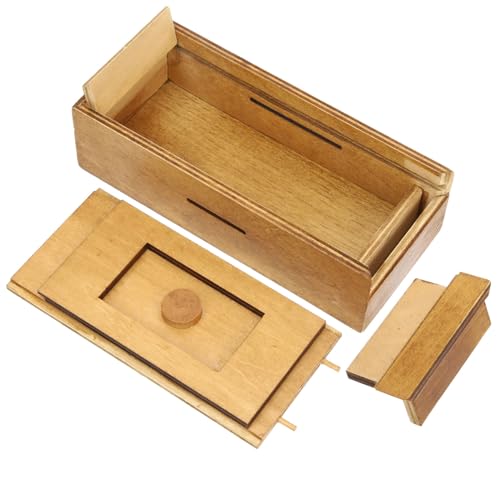 BESTonZON Holz Puzzle Box mit Geheimfach Kreatives Intelligenzspielzeug für Sicheres Holzmaterial Geschenk für Geburtstag und Weihnachten Fördert Gehirnentwicklung und Logisches Denken BESTonZON Holz Puzzle Box mit Geheimfach Kreatives Intelligenzspielzeug für Sicheres Holzmaterial Geschenk für Geburtstag und Weihnachten Fördert Gehirnentwicklung und Logisches Denken von BESTonZON