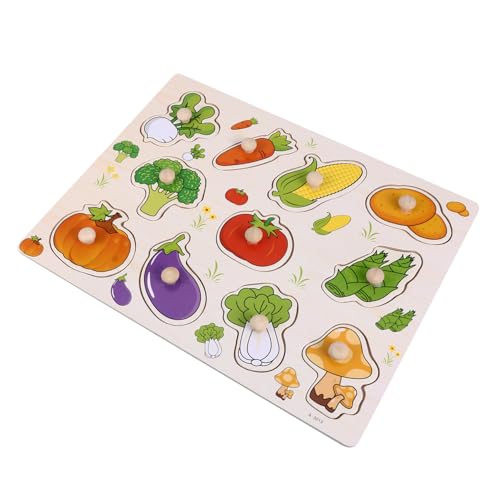 BESTonZON Holz Puzzle Steckspielzeug für Ab Jahren Kreatives Gemüsepuzzle aus Hochwertigem Holz Bunte Jigsaw Lernspielzeug Beobachtung und Denkfähigkeit Geschenk für Jungen und Mädchen BESTonZON Holz Puzzle Steckspielzeug für Ab Jahren Kreatives Gemüsepuzzle aus Hochwertigem Holz Bunte Jigsaw Lernspielzeug Beobachtung und Denkfähigkeit Geschenk für Jungen und Mädchen von BESTonZON