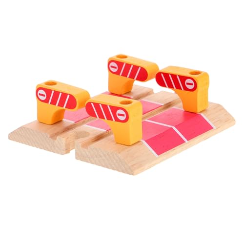 BESTonZON Holz Roadblock Spielset für Eisenbahnstation Zubehör Kreative Holzeisenbahn Erweiterung Flexibles Bahnübergang Fördert Feinmotorik und Familienzeit BESTonZON Holz Roadblock Spielset für Eisenbahnstation Zubehör Kreative Holzeisenbahn Erweiterung Flexibles Bahnübergang Fördert Feinmotorik und Familienzeit von BESTonZON