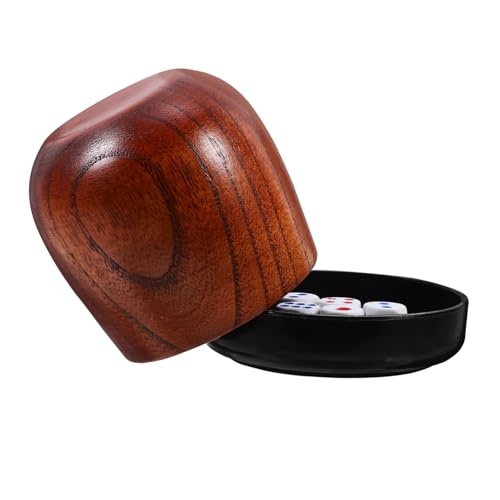 BESTonZON Holz Würfelbecher Set mit Würfeln Robustes Ktv Spiel Zubehör Rutschfester Würfelhalter für Brettspiele Kompakt und Reisefreundlich Inklusive Kleinen Würfeln BESTonZON Holz Würfelbecher Set mit Würfeln Robustes Ktv Spiel Zubehör Rutschfester Würfelhalter für Brettspiele Kompakt und Reisefreundlich Inklusive Kleinen Würfeln von BESTonZON