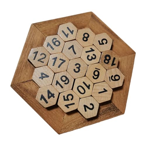 BESTonZON Holz Zahlenpuzzle Lernspielzeug Frühpädagogisch Sechseckig Iq Fördert Kognitive Fähigkeiten und Hand Auge koordination für Ab Jahren BESTonZON Holz Zahlenpuzzle Lernspielzeug Frühpädagogisch Sechseckig Iq Fördert Kognitive Fähigkeiten und Hand Auge koordination für Ab Jahren von BESTonZON