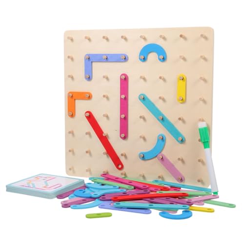 BESTonZON Holz geoboard Montessori Lernspielzeug Geometrisches Puzzle Pädagogisches Kreativspielzeug zur Feinmotorik und Räumlichem Denken für Vorschulkinder Ab Jahren BESTonZON Holz geoboard Montessori Lernspielzeug Geometrisches Puzzle Pädagogisches Kreativspielzeug zur Feinmotorik und Räumlichem Denken für Vorschulkinder Ab Jahren von BESTonZON