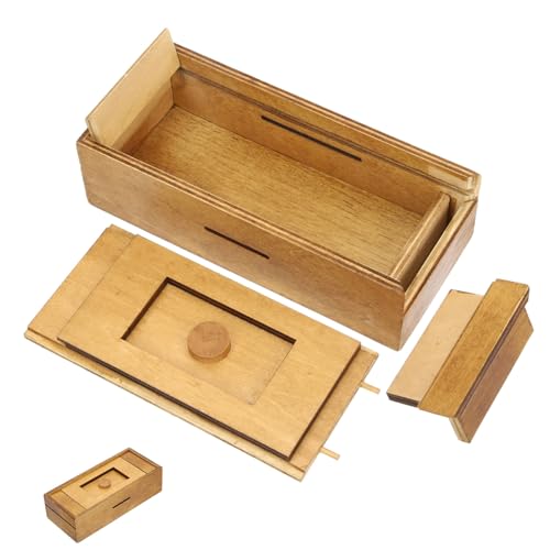 BESTonZON Holz mit Geheimen Fächern Kreatives Kinderspielzeug aus Hochwertigem Holz Abgerundete Ecken Langlebig Geschenkbox für Geld Schmuck für Festtage BESTonZON Holz mit Geheimen Fächern Kreatives Kinderspielzeug aus Hochwertigem Holz Abgerundete Ecken Langlebig Geschenkbox für Geld Schmuck für Festtage von BESTonZON