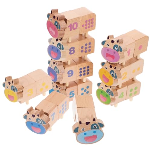 BESTonZON Holzbausteine Balancespielzeug mit Zahlen und Farbzuordnung Pädagogisches Stapelspiel für Vorschulkinder Geduld Koordination und Eltern Junge Mädchen BESTonZON Holzbausteine Balancespielzeug mit Zahlen und Farbzuordnung Pädagogisches Stapelspiel für Vorschulkinder Geduld Koordination und Eltern Junge Mädchen von BESTonZON
