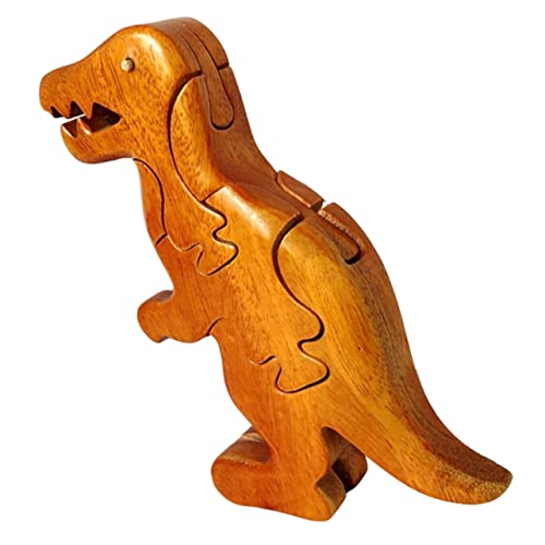 BESTonZON Holzpuzzle 3D-Dinosaurier-Puzzle Kinderspielzeug Dinosaurierspielzeug Auseinander Nehmen Zusammengebautes Dinosaurierspielzeug Dinosaurier-Spielzeug Zusammenbauen Brown Hölzern von BESTonZON