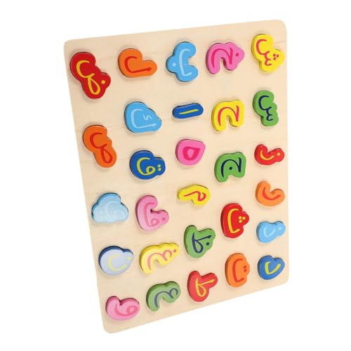 BESTonZON Holzpuzzle Arabisches Alphabet Lernspielzeug Buchstaben Formen Zuordnen Montessori Pädagogisches für Vorschule Denkvermögen und Feinmotorik BESTonZON Holzpuzzle Arabisches Alphabet Lernspielzeug Buchstaben Formen Zuordnen Montessori Pädagogisches für Vorschule Denkvermögen und Feinmotorik von BESTonZON