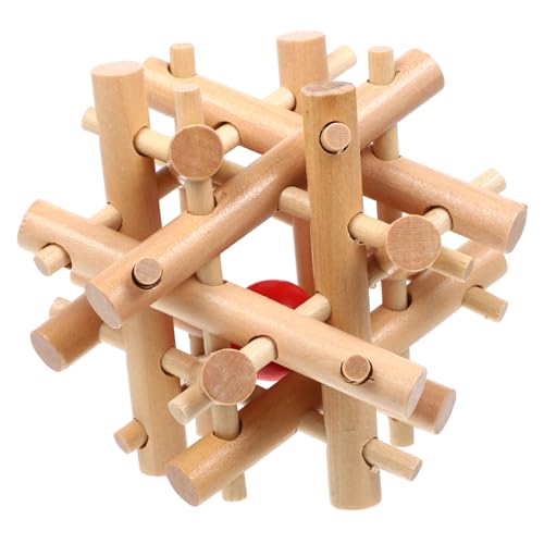 BESTonZON Holzpuzzle Holzspielzeug mit Kugel im Inneren Interaktives Brain Teaser Locking Puzzle für Fördert Hand Auge koordination und Logisches Denken Kreatives Lernspielzeug für Familie BESTonZON Holzpuzzle Holzspielzeug mit Kugel im Inneren Interaktives Brain Teaser Locking Puzzle für Fördert Hand Auge koordination und Logisches Denken Kreatives Lernspielzeug für Familie von BESTonZON