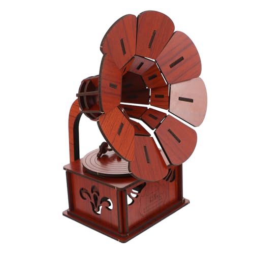 BESTonZON Holzpuzzle Vintage Grammophon Modell Bausatz DIY Lernspielzeug Pädagogisches Ab Jahren Retro Design und Einfacher Zusammenbau für Familien BESTonZON Holzpuzzle Vintage Grammophon Modell Bausatz DIY Lernspielzeug Pädagogisches Ab Jahren Retro Design und Einfacher Zusammenbau für Familien von BESTonZON