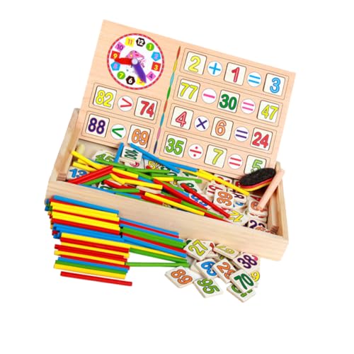 BESTonZON Holzspielzeug Für Montessori Zählstäbe Und Zahlenkarten Set Pädagogische Bausteine Zur Mathematischer Intelligenz Ideal Für Das Frühe Lernen Und Mit von BESTonZON