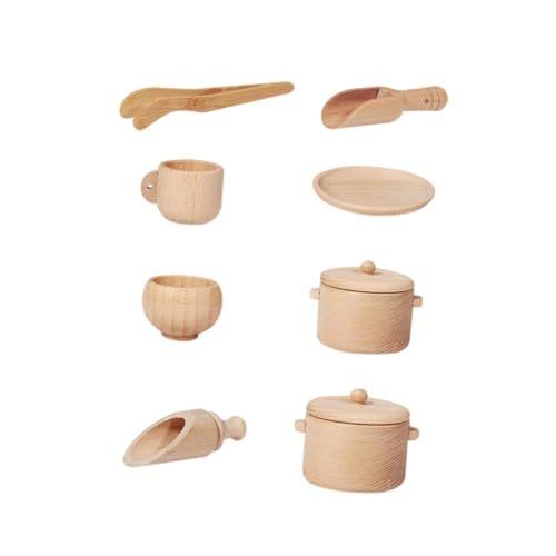 BESTonZON Holz Tischgeschirr Set Spielzeug Geschirr Küchenspielzeug Simulations Spielzeug Für Junge Mädchen Feinmotorik BESTonZON Holz Tischgeschirr Set Spielzeug Geschirr Küchenspielzeug Simulations Spielzeug Für Junge Mädchen Feinmotorik von BESTonZON