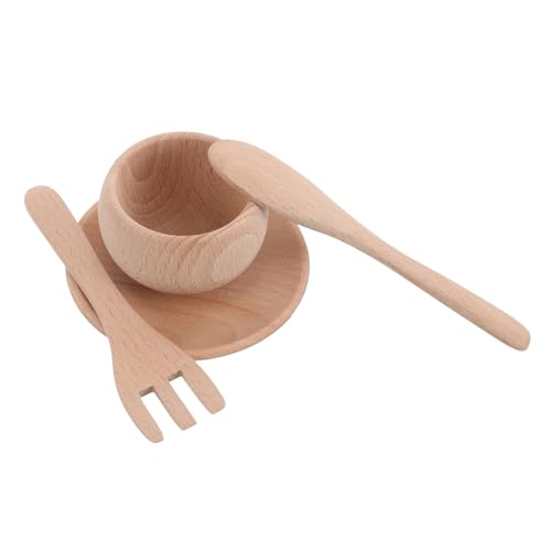 BESTonZON Holzspielzeug Küchenset für Holzutensilien Teller und Geschirr Montessori Küchenaccessoires für Fantasievolles Rollenspiel Verbessert die Feinmotorik für Restaurant und Supermarkt BESTonZON Holzspielzeug Küchenset für Holzutensilien Teller und Geschirr Montessori Küchenaccessoires für Fantasievolles Rollenspiel Verbessert die Feinmotorik für Restaurant und Supermarkt von BESTonZON