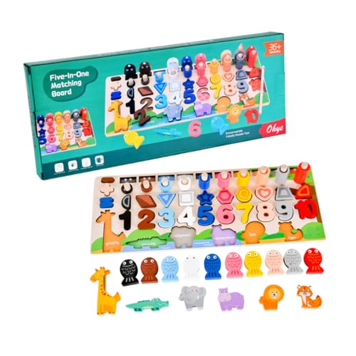 BESTonZON Holzspielzeug Lernspielzeug Montessori Tier Puzzle aus Holz Formensortierer für Hand Auge Koordination Logisches Denken und Kreativität BESTonZON Holzspielzeug Lernspielzeug Montessori Tier Puzzle aus Holz Formensortierer für Hand Auge Koordination Logisches Denken und Kreativität von BESTonZON