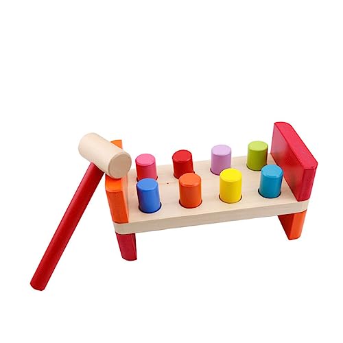 BESTonZON Holzspielzeug Pounding Bench Für Kleinkinder Pädagogisches Zur Der Motorik Und Hand Augen Koordination Für Jungen Und ädchen Ab 1 Jahr von BESTonZON