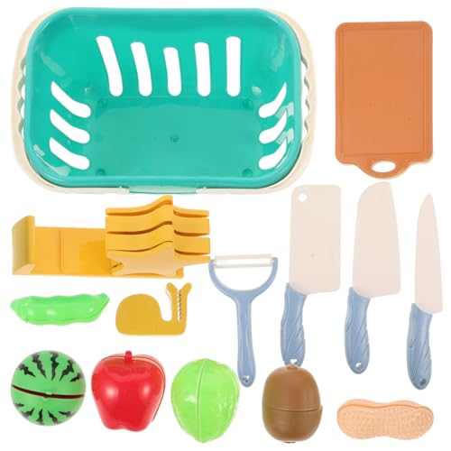 BESTonZON Holzspielzeug Set Mit Obst Und Gemü Zum Schneiden Lernspielzeug Für Spielerisches Kochen Der Kinderküche Pädagogisches Ab 3 Jahren Inklusive Schneidebrett Und von BESTonZON