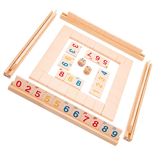 BESTonZON Holzspielzeug Set Shut The Box Klassisches Würfelspiel Ideales Gesellschaftsspiel Für Partys Und Freizeit Hochwertiges Holzbrettspiel von BESTonZON