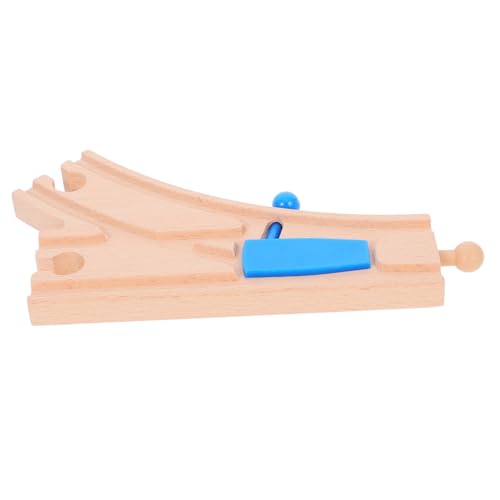 BESTonZON Holzspielzeug Zug Gleis Weiche Schienenzubehör für Blaue Holzeisenbahn Weiche zum Bauen Motorikförderndes Kreatives Holzschienenset Zubehör für DIY Eisenbahnspaß BESTonZON Holzspielzeug Zug Gleis Weiche Schienenzubehör für Blaue Holzeisenbahn Weiche zum Bauen Motorikförderndes Kreatives Holzschienenset Zubehör für DIY Eisenbahnspaß von BESTonZON