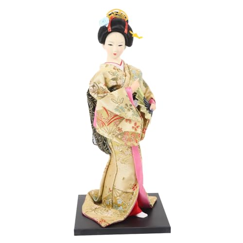 BESTonZON Humanoid Kimono Puppe Kimono-Puppen-mittelstücke Kimono Doll Ornament Kimono-sammelfigur Desktop-Kimonos Puppendekoration Dekorative Kimonopuppen Statue Kaninchen Seidentuch von BESTonZON