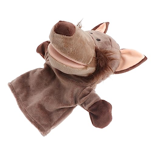 BESTonZON Interaktive üsch Handpuppe Wolf Niedliches Handspielzeug Für Beweglicher Mund Perfekt Für Geschichtenerzählen Und Rollenspiele Kuscheltier Aus Hochwertigem Material von BESTonZON