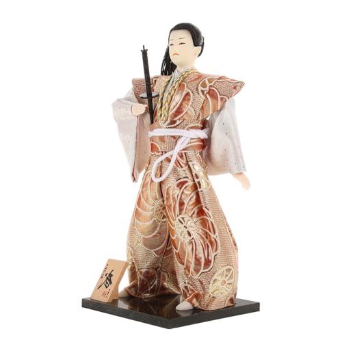 BESTonZON Japanische -Puppe Japanische Dekorationsparty -Figur Desktop- Japanische Desktop-verzierung Im Japanischen Stil -Puppen-dekor Heimwerken Hölzern von BESTonZON