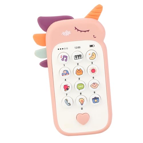 BESTonZON Junge Mädchen Handy mit Musikfunktion Beißfestes Lernspielzeug für Kleinkinder Ab Monaten Interaktives Montessori Frühes Pädagogisches Handy Niedliches Cartoon Design BESTonZON Junge Mädchen Handy mit Musikfunktion Beißfestes Lernspielzeug für Kleinkinder Ab Monaten Interaktives Montessori Frühes Pädagogisches Handy Niedliches Cartoon Design von BESTonZON