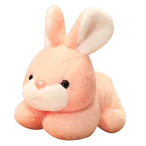 BESTonZON Kaninchen-Plüsch-Puppe Jahr des Hasenspielzeugs realistische Kuscheltiere Hasen Kuscheltier hasenkuscheltiere Hasenspielzeug für Hase Plüschpuppe PP Baumwolle Rosa von BESTonZON