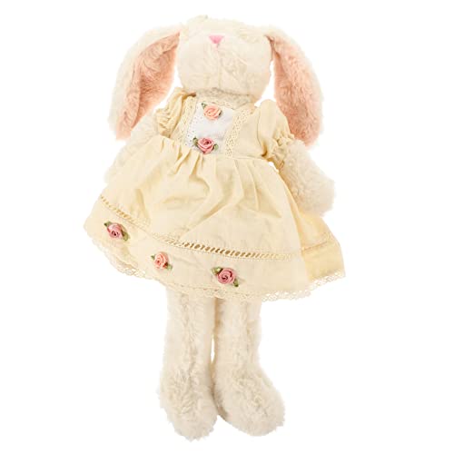 BESTonZON Kaninchen Plüschtier Hasen Kuscheltier hasenpuppe pucktuch Hasen plüschtier Plüschkaninchen Kawaii Stofftier Plüschtiere Kuscheltier Plüsch PP Baumwolle Beige von BESTonZON