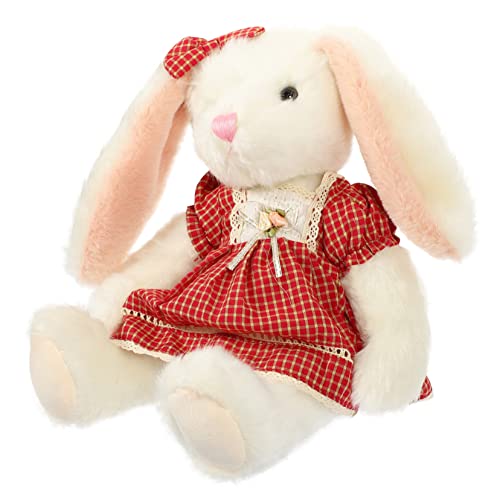 BESTonZON Kaninchen Plüschtier Kaninchen Stofftier Kuscheltiere Für Babys Süßer Hase Aus Plüsch Hase Plüsch Kuscheltier Plüsch Kuscheltiere Für Teenager Plüschtiere Pp Baumwolle Rot von BESTonZON