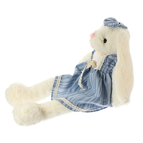 BESTonZON Kaninchen Plüschtier Plüschhasenspielzeug Ausgestopftes Tierspielzeug Stofftier Für Plüsch Stofftier Kuscheltiere Für Jungen Hase Plüsch Süße Kuscheltiere Pp Baumwolle Blue von BESTonZON