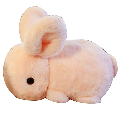 BESTonZON Kaninchen Plüschtier Tiere für Kinder ausgestopfter Hase für Kinder Hasen Kuscheltier hasenfiguren Hase Plüschpuppe Karikatur gefülltes Kaninchen PP Baumwolle Rosa von BESTonZON