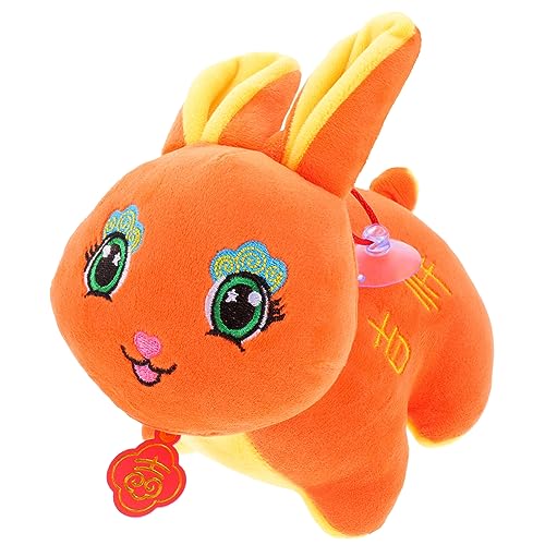 BESTonZON Kaninchen Plüschtier plüschhasen für Hasen Kuscheltier Lustiges Kinderzimmer Dekoration Funny Toys versorgen Kinderzubehör ausgestopfter Hase Stoff Orange von BESTonZON